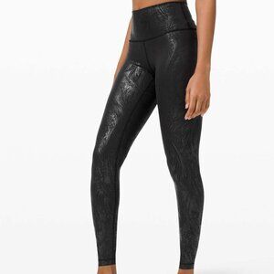 Lululemon Wunder Under High-Rise Tight 28" Shine Acclimatize Black Black Foil